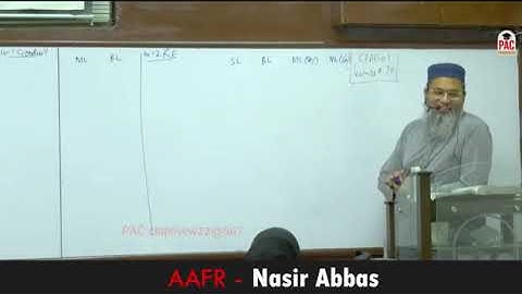 CFAP 01 | AAFR | SIR NASIR ABBAS | LECTURE # 70  | JUNE 2024