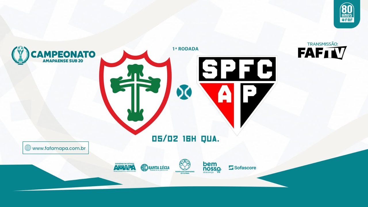 PORTUGUESA X SÃO PAULO | CAMPEONATO AMAPAENSE SUB-20 | AO VIVO COM ...