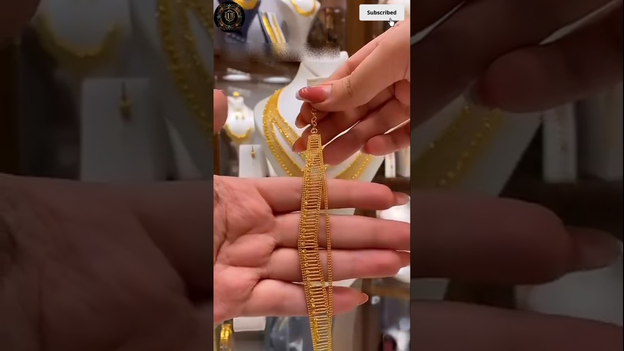 Stylish Gold double step Necklace set 😍❤️ 