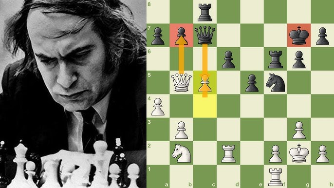 Mikhail Tal sacrificando Dama no lance 12 não tem preço!