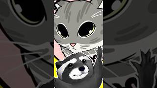 Pedro Pedro Pedro raccoon dance meme vs Chipi Chipi Chapa Chapa Cat meme #shorts #animation