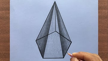How to Draw a Pentagonal Pyramid Step-by-step