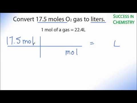 Convert 17.5 Moles O2 to Liters