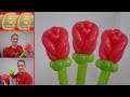 como hacer una rosa con globos paso a paso - globoflexia facil - como hacer figuras con globos