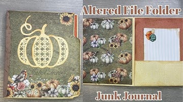 Altered File Folder Junk Journal | File Folder Fall Recipe Journal