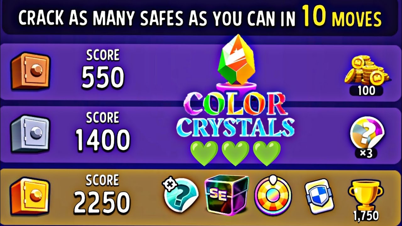 solo challenge color crystals gimme green match masters 2250 score