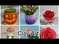 DIY Clay Roses ,Cups & Vases 🌹Easy Handmade Craft ideas .