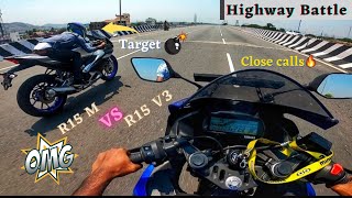 Yamaha R15 V3 Vs R15M-Drag Race🔥/Balapan Hingga Potensinya💪/Tutup Panggilan🤯/ Hasil??/@tracktwister