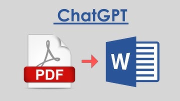 How to use chatGPT to convert  PDF to Word Document instantly