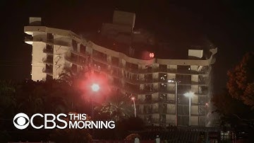 Search efforts resume after explosion demolishes what remained of Surfside apartment building