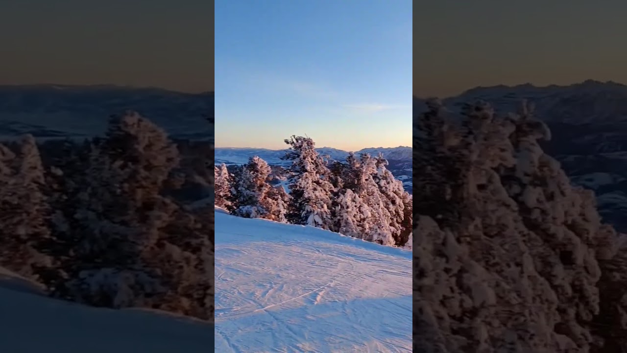 night skiing up at powder mountain is so pretty