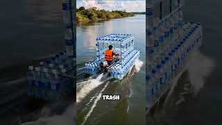 Built a BOAT Out of Water Bottles! #shorts