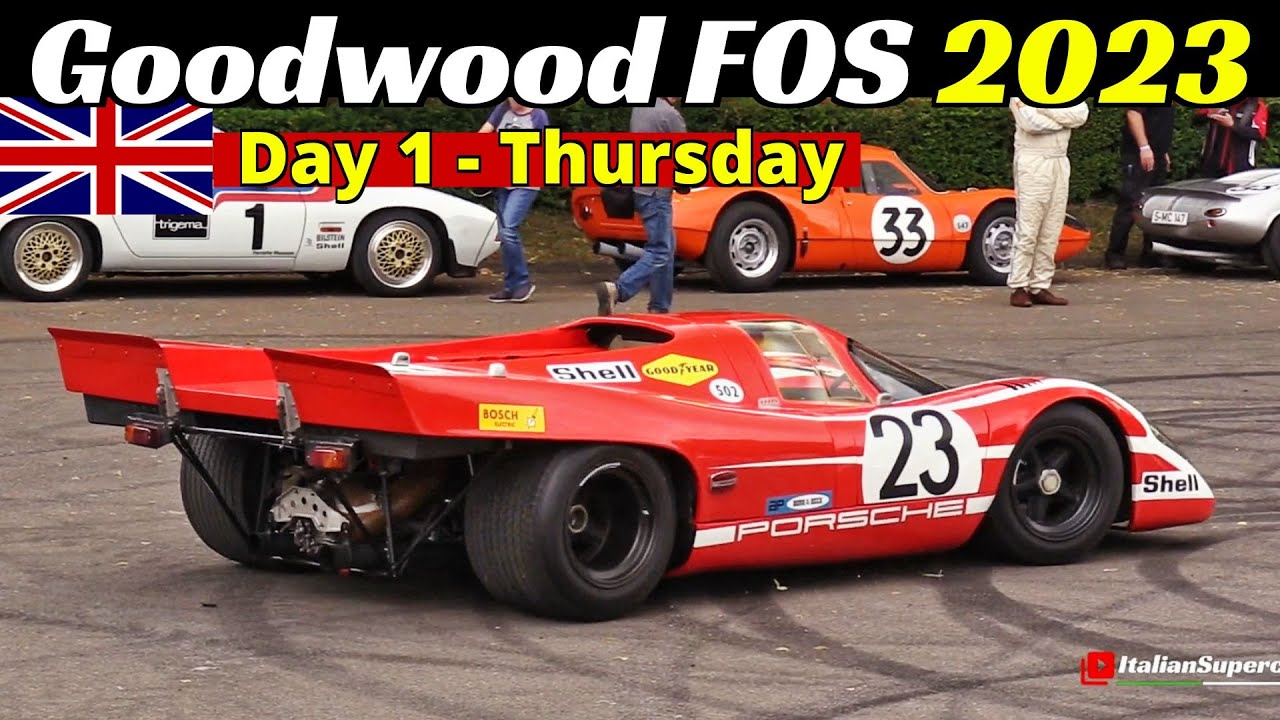 Goodwood Festival of Speed 2023 (FOS) - Day 1, Thursday - Mazda 787B, Bugatti Bolide, Mad Mike, WRC