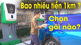 VinFast VF e34 chạy bao nhiêu tiền 1 km ? Nên chọn gói thuê pin nào ?