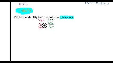 Verify the Trigonometric Identity Part 2 Video