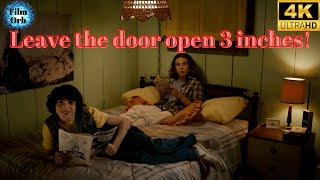 Stranger Things S3 E1 - Leave The Door Open 3 Inches 3 Inch Minimum - Mike & El - Daddy Hopper
