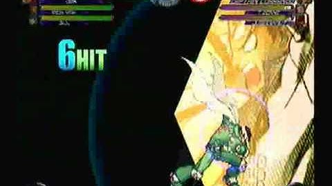 MvC2: Jin double Saotome Cyclone Combo (midscreen)