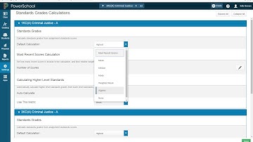 Standards Grade Calculations - Setup