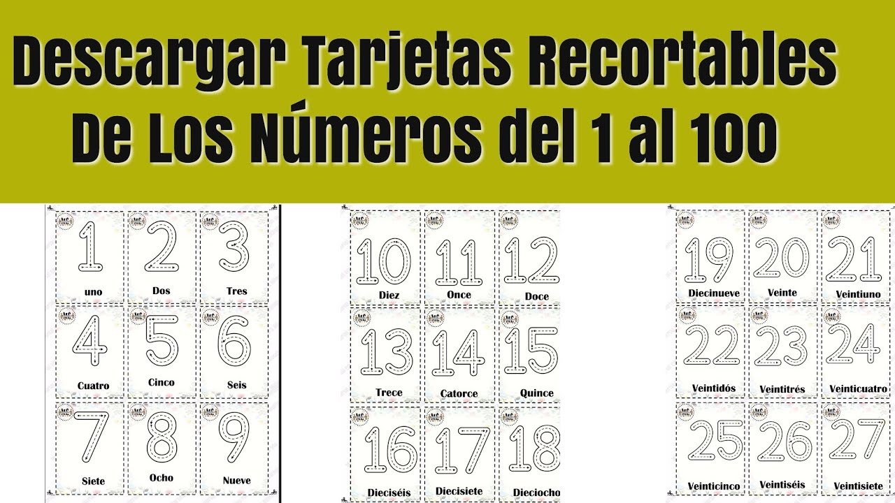 Números del 1 al 100 para imprimir PDF | Los numeros en⛸ Explore as