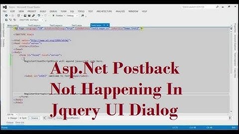 Asp Net Postback Not Happening In Jquery UI Dialog