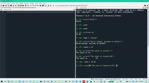 Python, part 4: Formatting output with "f" strings