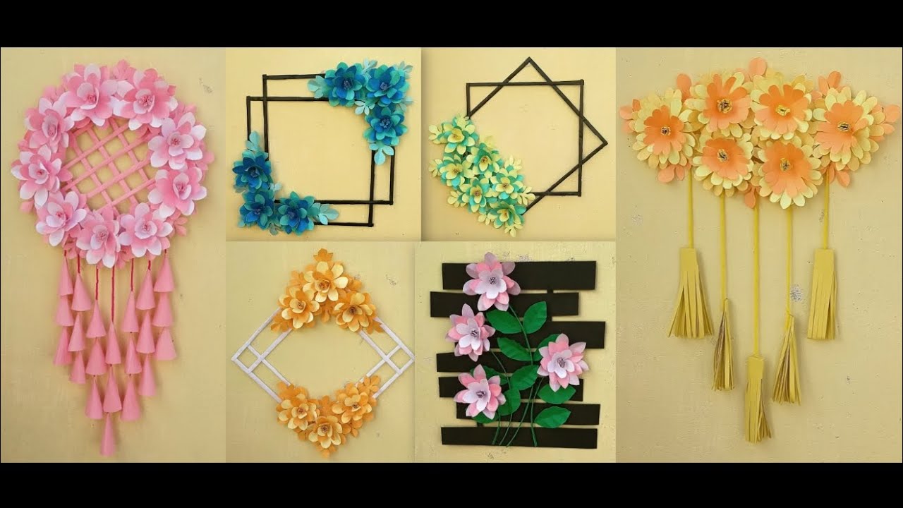Beautiful Flower Wall Hanging| Paper Flower| Wall Hanging ideas| Paper Flower Wall Hanging ideas 