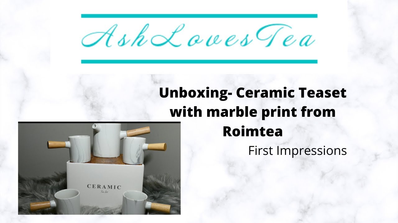 Unboxing Ceramic Teaset with marble print from Roimtea YouTube