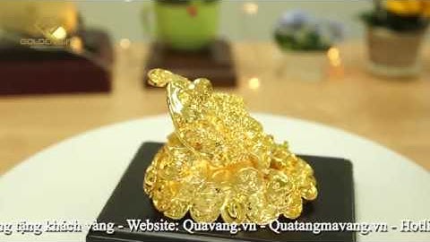 Cóc 3 chân ngậm tiền vàng, Thiềm Thừ Phong Thuỷ Mạ vàng 24K - Golden Gift Việt Nam