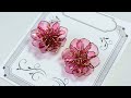 【ディップアート】花びらを重ねて作るダリアのピアス♪How to make dahlia earrings.