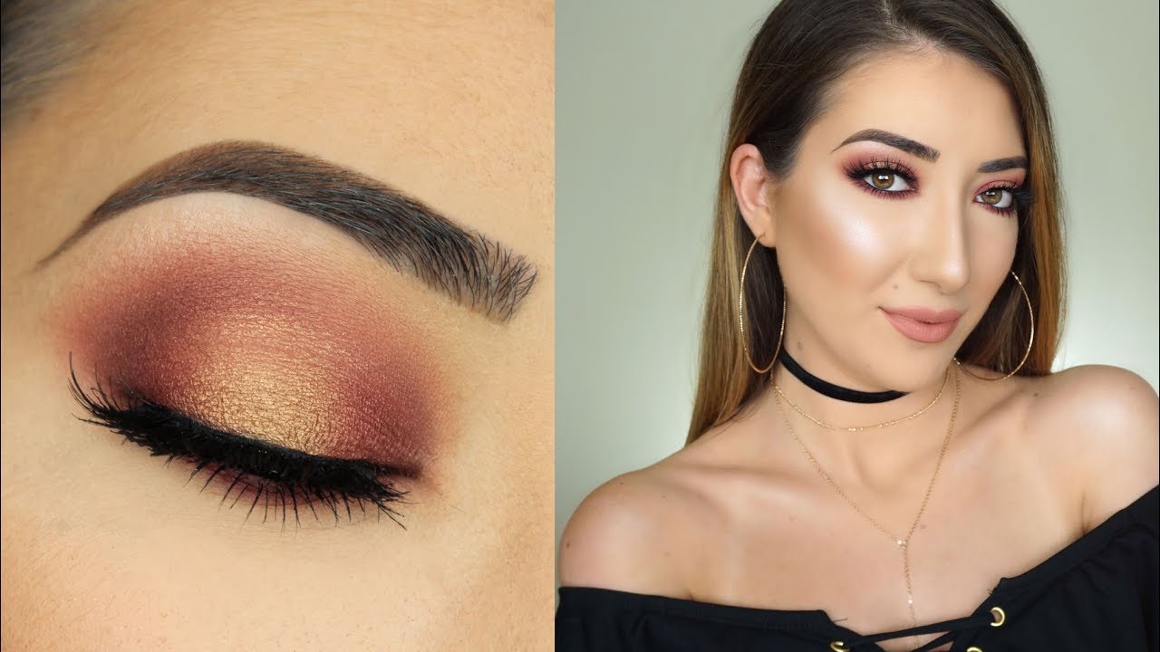 Cranberry And Gold Halo Smokey Eye Morphe X Jaclyn Hill Palette