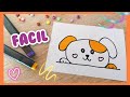 Como dibujar un perrito con manchas paso a paso muy fácil y rapido