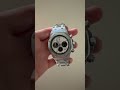Stunning Silver Chronograph Watch Display#chronographwatch #luxurytimepiece #silverwatch