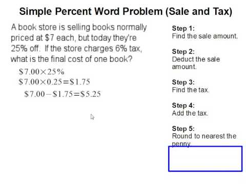 how to solve sales tax word problems