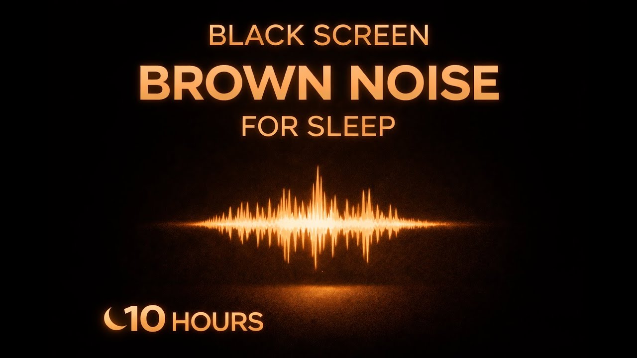 Brown Noise for Sleep (Black Screen) – 10 Hours | Deep Bass Noise for ...