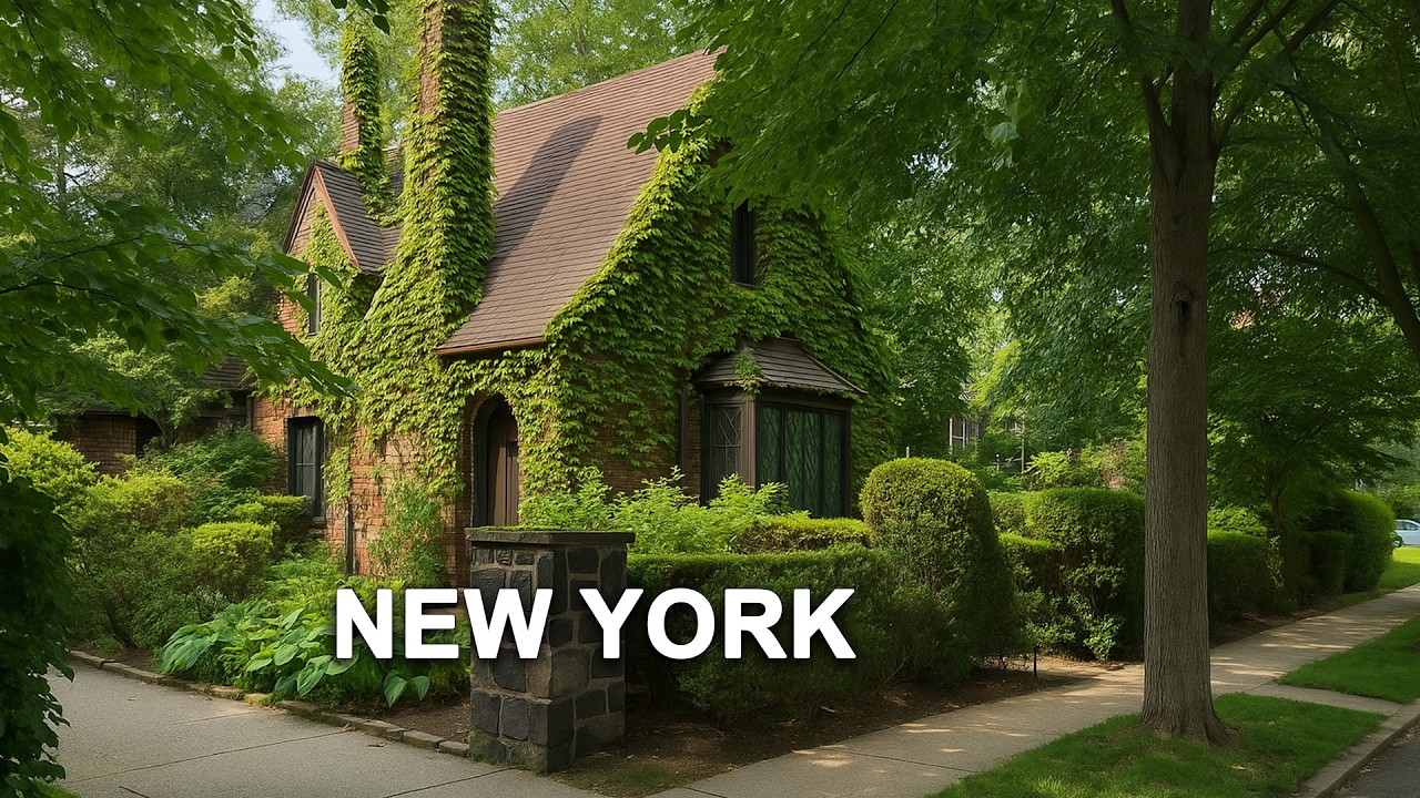 New York City 4K Walk The ULTRA-RICH Area in NYC Forest Hills Queens NYC MOST Beautiful Neighborhood