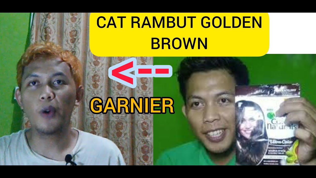 CAT RAMBUT  SENDIRI DIRUMAH 12RIBUAN GOLDEN BROWN GARNIER 