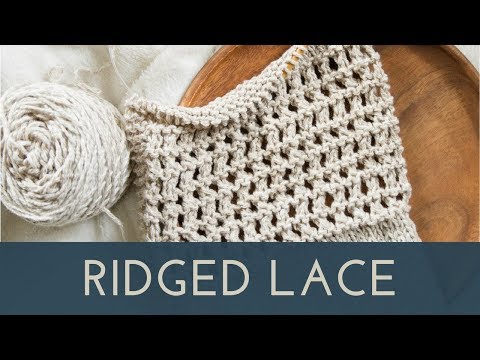 How to knit the Ridged Lace Stitch || Easy Lace Stitch Tutorial