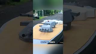 This guy built a 6 metre long RC battleship and launches RC planes from it!! #radiocontrol #rc