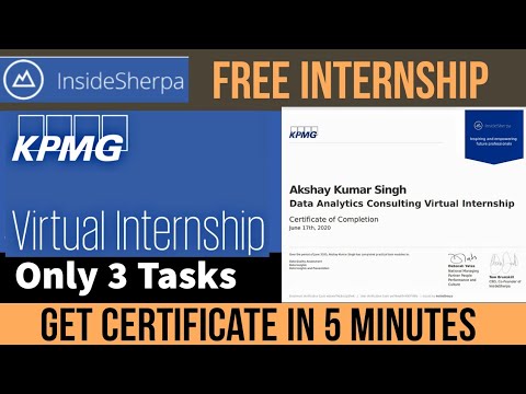 KPMG Free Virtual Internship | All the 3 tasks | InsideSherpa | Get Certificate in 5 minutes | ?☺️?