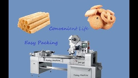 Automatic Feeder Small Bread Cake Biscuit Cookies Flow Packing Machine | People Try Weird Snack