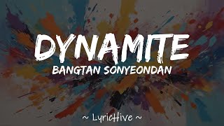 Bts - Dynamite Lyrics 4K Lyric Video