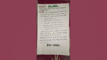 PROBLEM OF RING THEORY BURDWAN UNIVERSITY QUESTION-2022