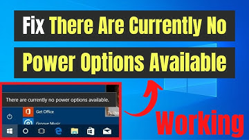 How to Fix There are Currently No Power Options Available Error Windows 10 | Simple & Quick Way