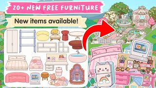 Toca Life World : 20  NEW FREE FURNITURE OUT NOW | TOCA BOCA UPDATE