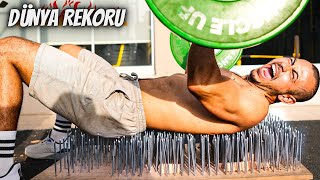 ÇİVİLİ YATAK ÜZERİNDE 100 KG KALDIRDIM!!(DÜNYA REKORU)