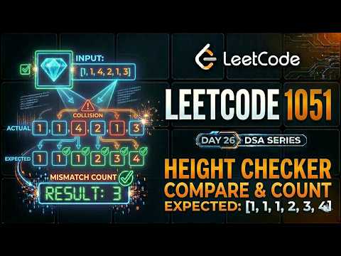 LeetCode 1051: Height Checker | DSA Series Day 26