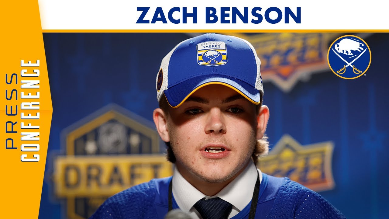 Zachary Benson #9 Buffalo Sabres 2023 NHL Draft Home Men Jersey - Blue -  Bluefink