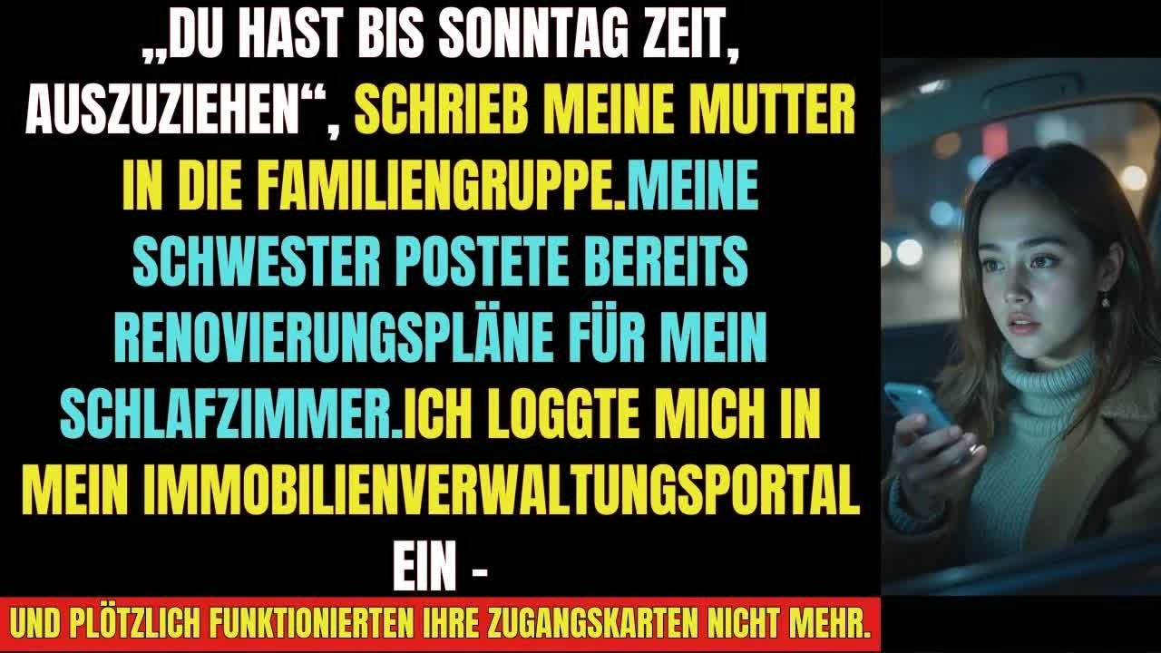 „‚Zieh bis Sonntag aus!‘ – Doch sie wussten nicht, wem das Haus gehört…“