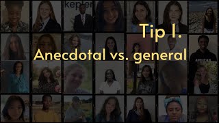News Decoder Publishing Tip Anecdotal Vs. General Experience