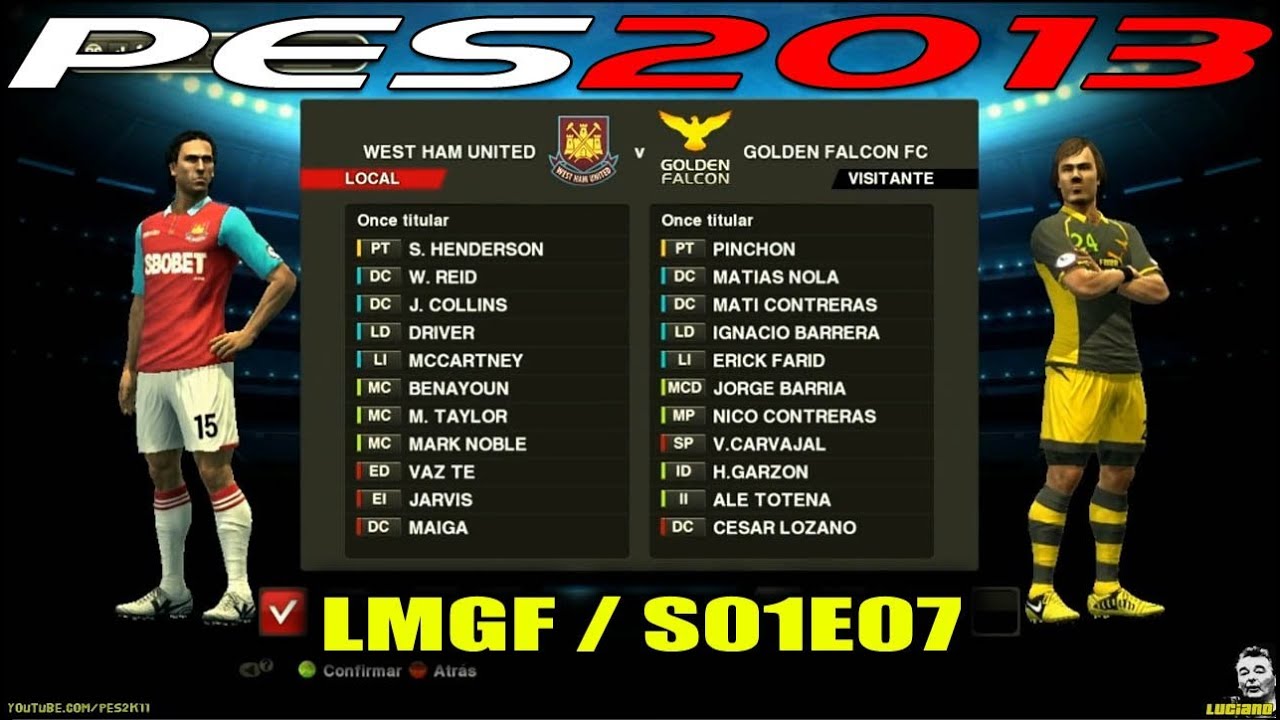 PES 2013: Liga Master #007 - Golden Falcon vs West Ham  